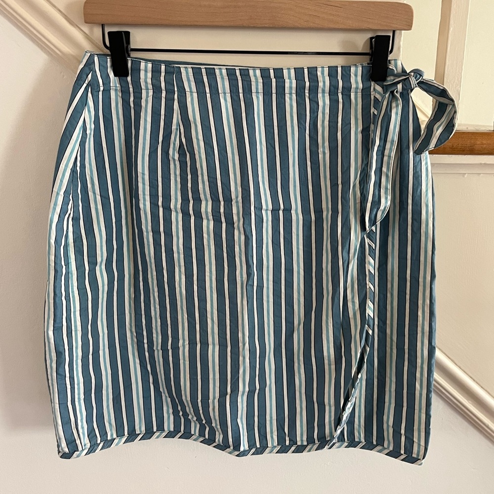 Rare 1990s Free People Striped Wrap Skirt